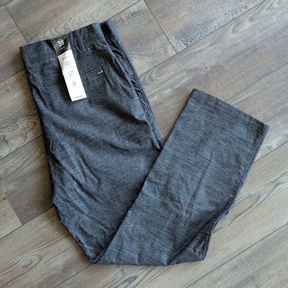 NWT Hurley Men's H2O-Dri Worker Breathe Pant in Space Gray 38 - Picture 9 of 13